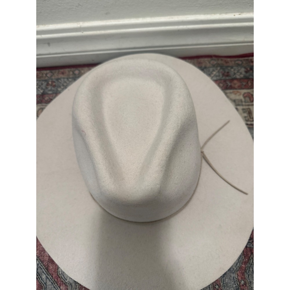 Wyeth Shea Wool Wide Brim Fedora Hat Cream Off White One Size NWT
